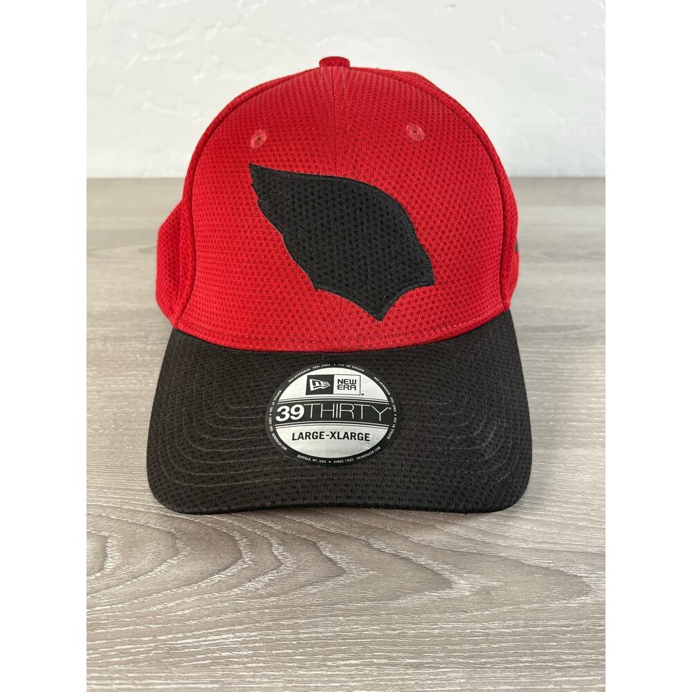 Arizona Cardinals NFL New Era Flexfit Hat Subdued‎ Logo Red Cap Men's L-XL- EUC